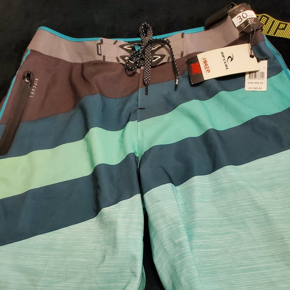 RipCurl Mirage React Ultimate Men's Boardshort 30" Waist 20" Long NEW w/TAGS!
